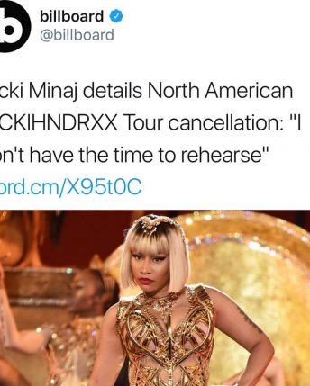 Nicki Minaj denies canceling her tour blast Billboard