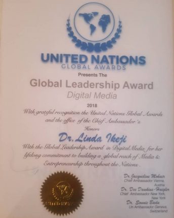 Dr. Linda ikeji bags UN Global leadership award 