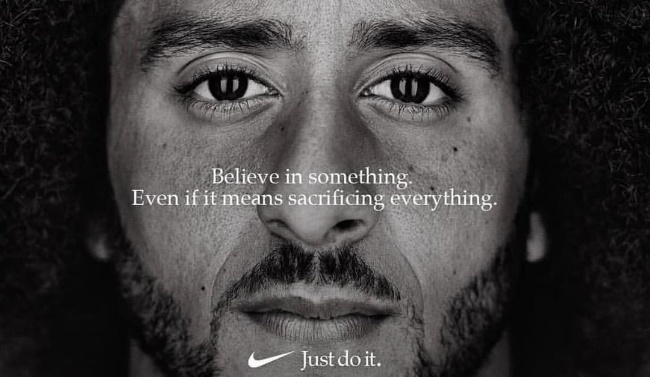 Colin Kaepernick is the face of Nike Just do It Campaign