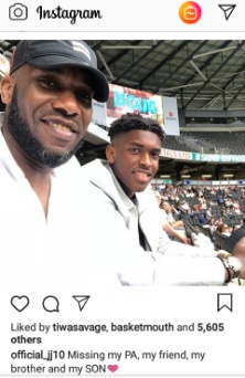 Jay Jay Okocha shares a rare photo of son Ajay