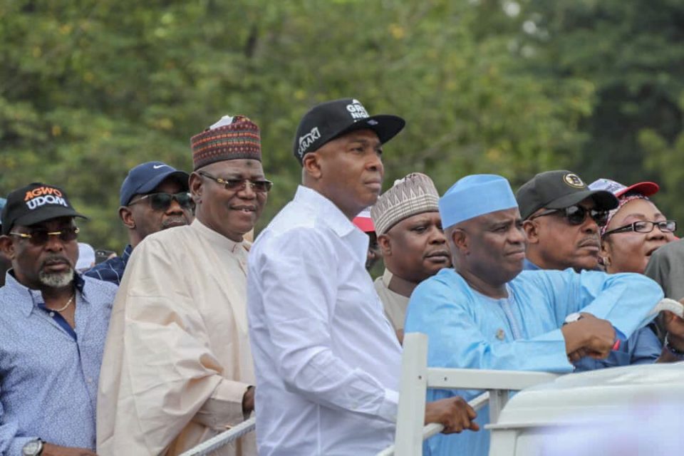 Osun Poll: PDP Leaders besieged INEC office in protest