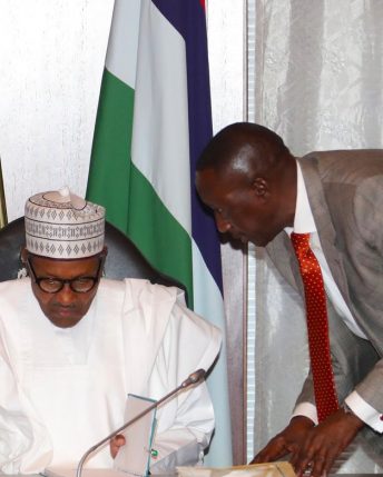 President Muhammadu Buhari meets with Security Chiefs