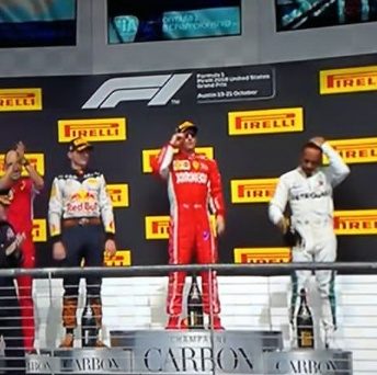 PHOTO: Kimi Raikkonen wins USGP ahead of Hamilton