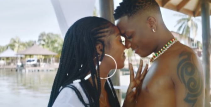 Nigerians react as Wizkid and Tiwa get all lovey-dovey in video