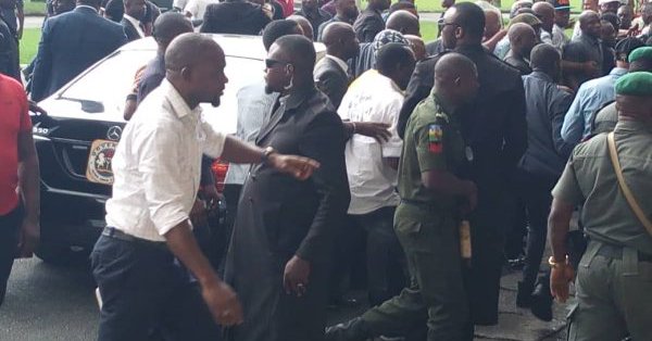Gov Udom Emmanuel storm State Assembly with supporters, disrupts sitting