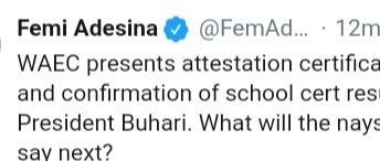 Breaking: Buhari gets WAEC attestation certificate of school result