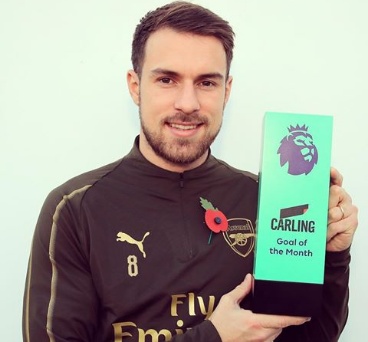 Breaking: Aaron Ramsey wins goal of the month award
