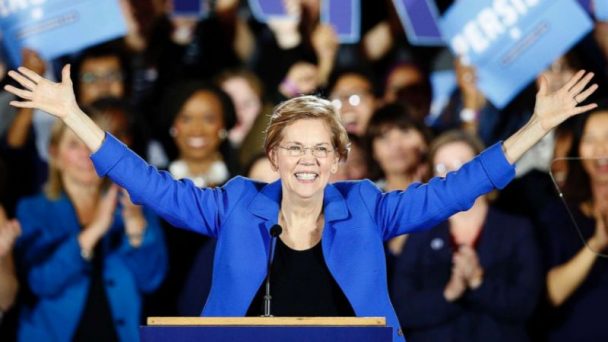 Senator Elizabeth Warren challenges Trump for 2020
