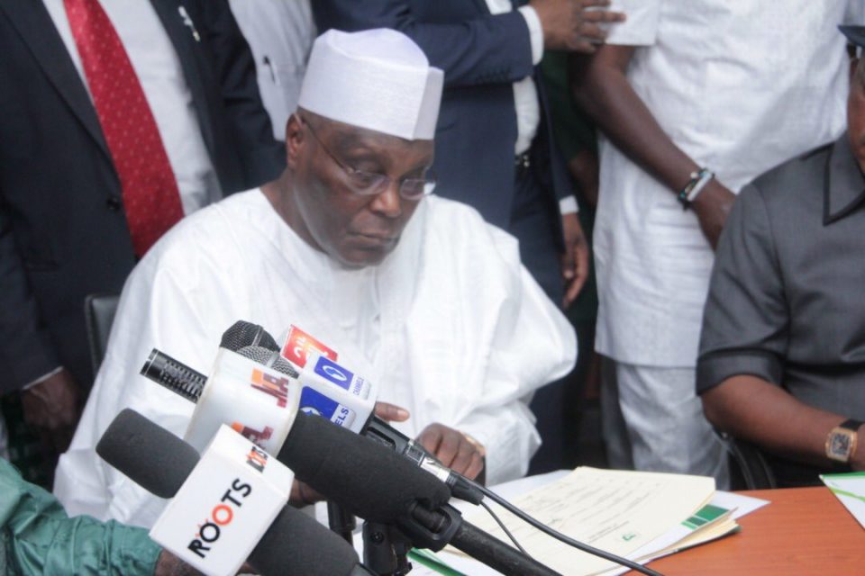 PDP Presidential candidate Atiku finally signs Peace Accord
