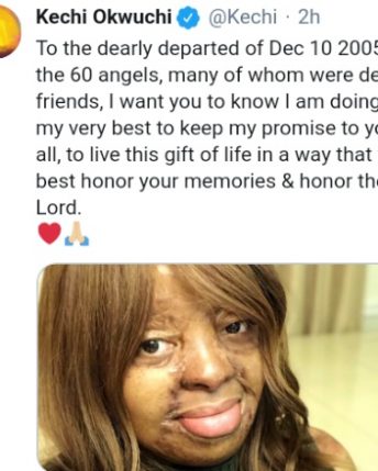 Sosoliso plane crash survivor Kechi Okwuchi honours the dead 13years after