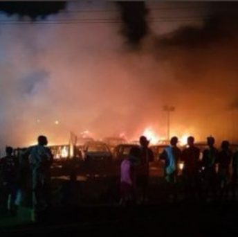 Breaking: Pipeline vandals cause huge fire outbreak at Abule Egba