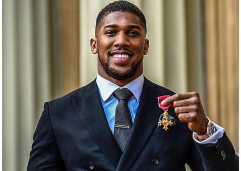 Anthony Joshua honoured with an OBE for his service to sport