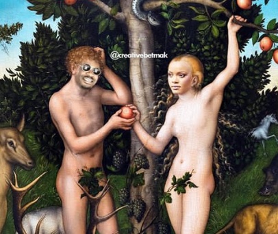 A fan hilariously depicts Don Jazzy and Rihanna as Adam and Eve