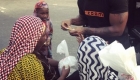 Peter Okoye gives out money and gift items to the needy