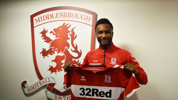 Middlesbrough confirm the signing of John Obi Mikel