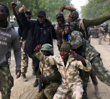 Troops jubilate as ISWAP terrorists given a bloody nose