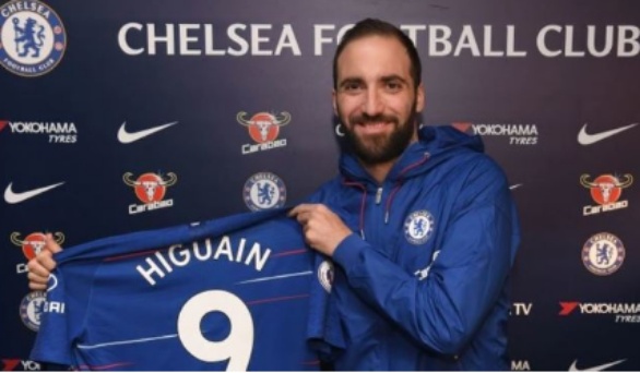 Chelsea announced the signing of Gonzalo Higuain