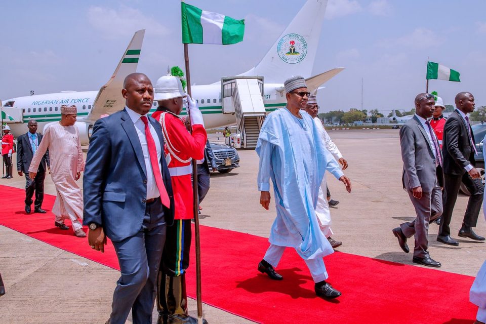 President Buhari, wife Aisha depart Katsina State for Abuja