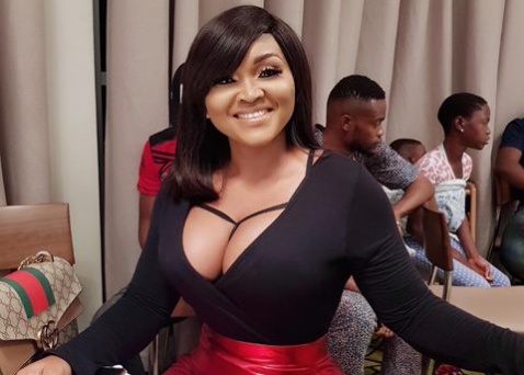 Mercy Aigbe shows off major cleavage in latest post