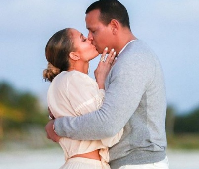 Jlo shares photos of that moment Alex went down on one knee!