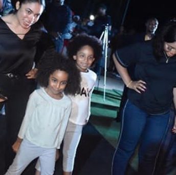 Regina Daniels meets with the children of Senator Ned Nwoko