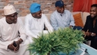 Oba Elegushi having a chat with Patoranking 