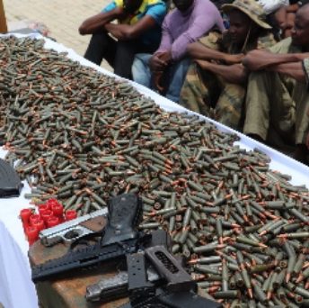 Police arrests 38 arms smugglers recovers 24 AK47 and ammunition