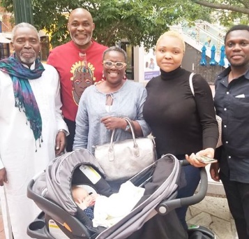 Mofe Damijo shares adorable new photo of Olu Jacobs and family
