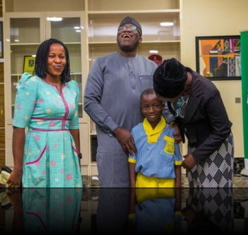 Gov Fayemi fulfills promise to schoolboy,invites him to his office