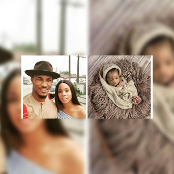 Gideon Okeke and wife Chidera share first photo of newborn, Ezra