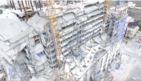 1 dead, 3 missing as Hotel collapses in New Orleans
