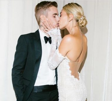 Hailey Bieber shares photos of her wedding dress designed by Abloh