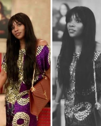 Genevieve Nnaji Poses With The Famous Portrait Of Mona Lisa