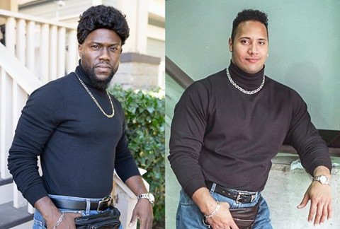 Kevin Hart Dressed As The Rock For Halloween