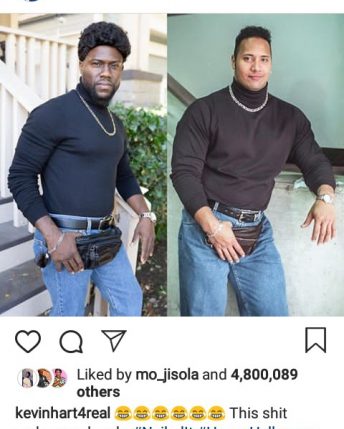 Kevin Hart Dressed As The Rock For Halloween