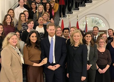 Harry And Meghan Visit Canada House In London To Say 'Thank You