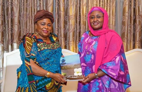 First Lady Mrs Aisha Buhari Receives Patience Jonathan At the Villa