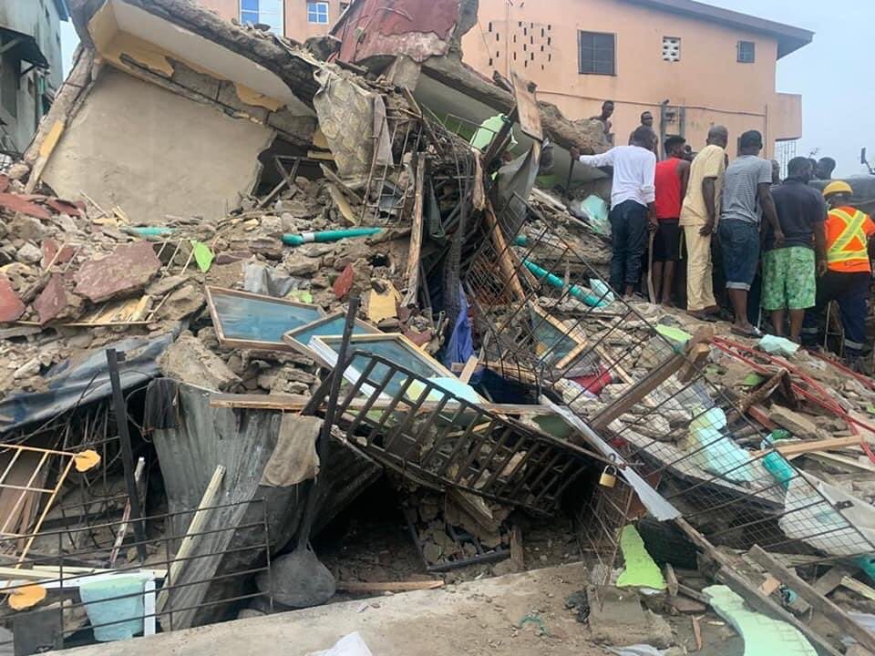 2 Killed, Many Injured As Three-Storey Building Collapses In Lagos