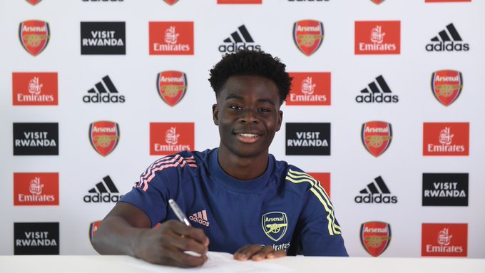 Bukayo Saka Signs A New Long-Term Contract With Arsenal