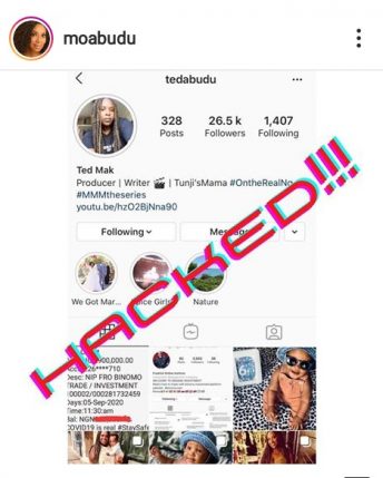 Mo Abudu Says Daughter's Instagram Account Has Been Hacked