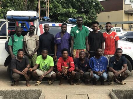 Police Parade 13 Suspected Traffic Robbers In Lagos