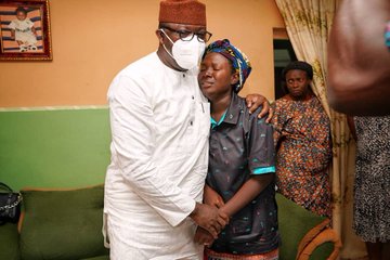 NAF Plane Crash: Fayemi Meets Widow Of Flight Sergt