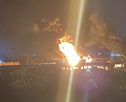 Otedola Bridge Tanker Explosion Leaves One Injured, Cars Burnt
