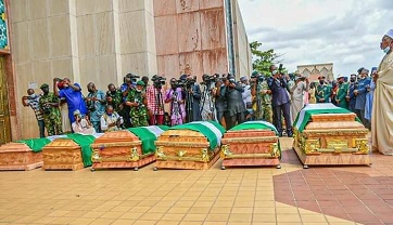 Remains Of Nigeria's Army Chief, Others Buried In Abuja