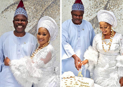 Ibikunle Amosun And Wife Mark 30th Anniversary With Cake