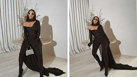 Kim Kardashian Wears All Black To Friend's Birthday