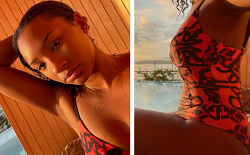 Otedola's Daughter Temi Shares Sexy Bikini Bathroom Selfie