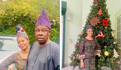 Ibikunle Amosun's Wife Unveils Huge Christmas Tree