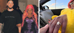 Celebrity DJ Cuppy Flashes Huge Engagement Ring Posing With Fiance, Ryan Taylor
