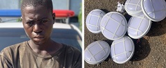 Suspected Vandal Arrested By Police RRS In Lagos